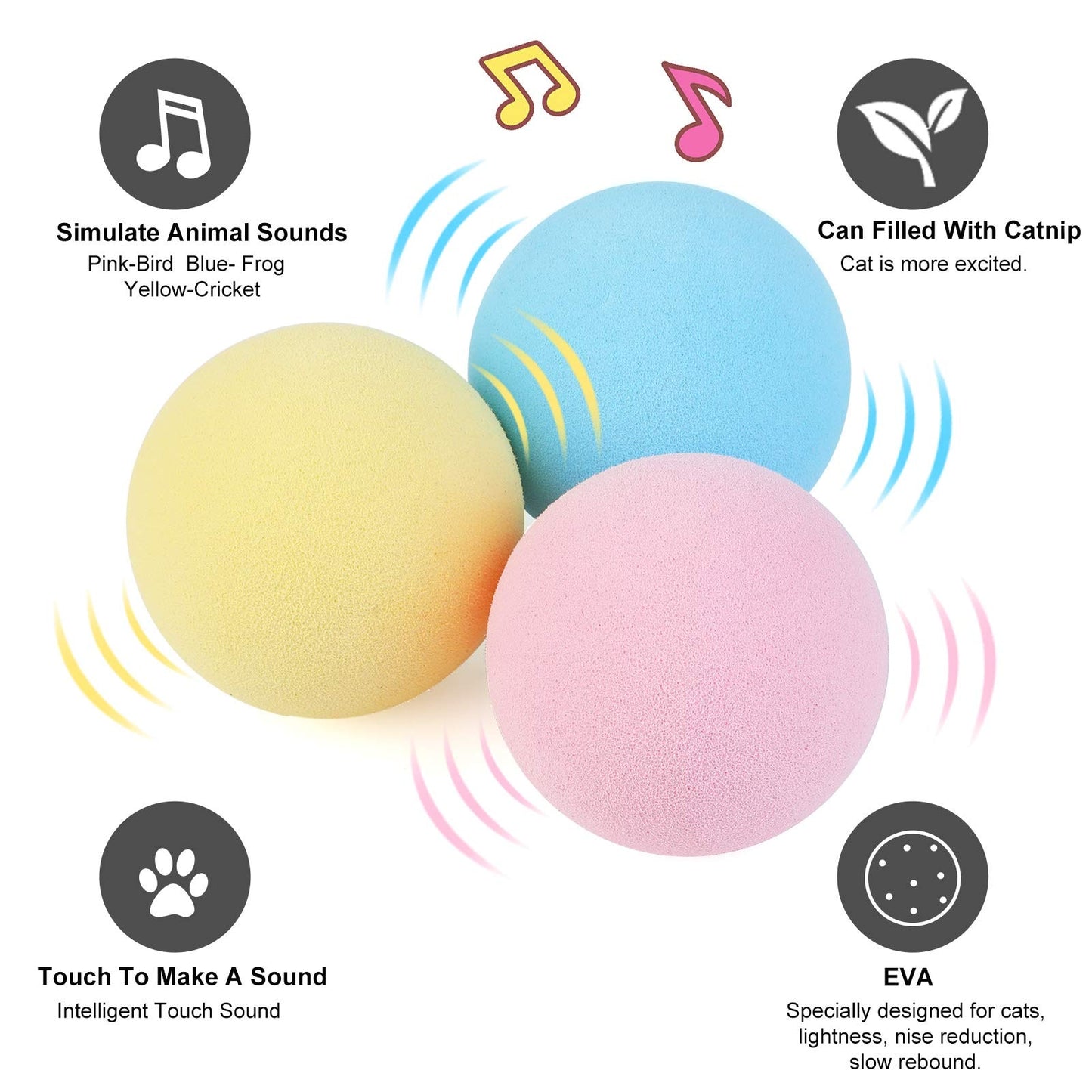 Interactive ball for cats